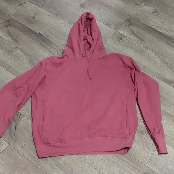 Uniqlo Sweat Pullover Cotton Hoodie Pink/ Red (Unisex) Size Large - Picture 1 of 6